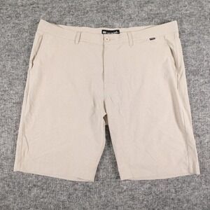 Travis Mathew Sand Harbor Shorts Mens‎ 40 Beige Performance Golf Casual